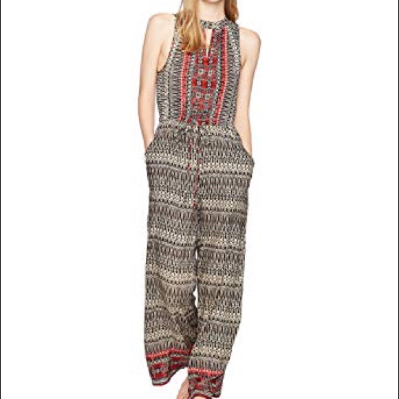Angie Wide Leg Printed Jumpsuit - Picture 4 of 4